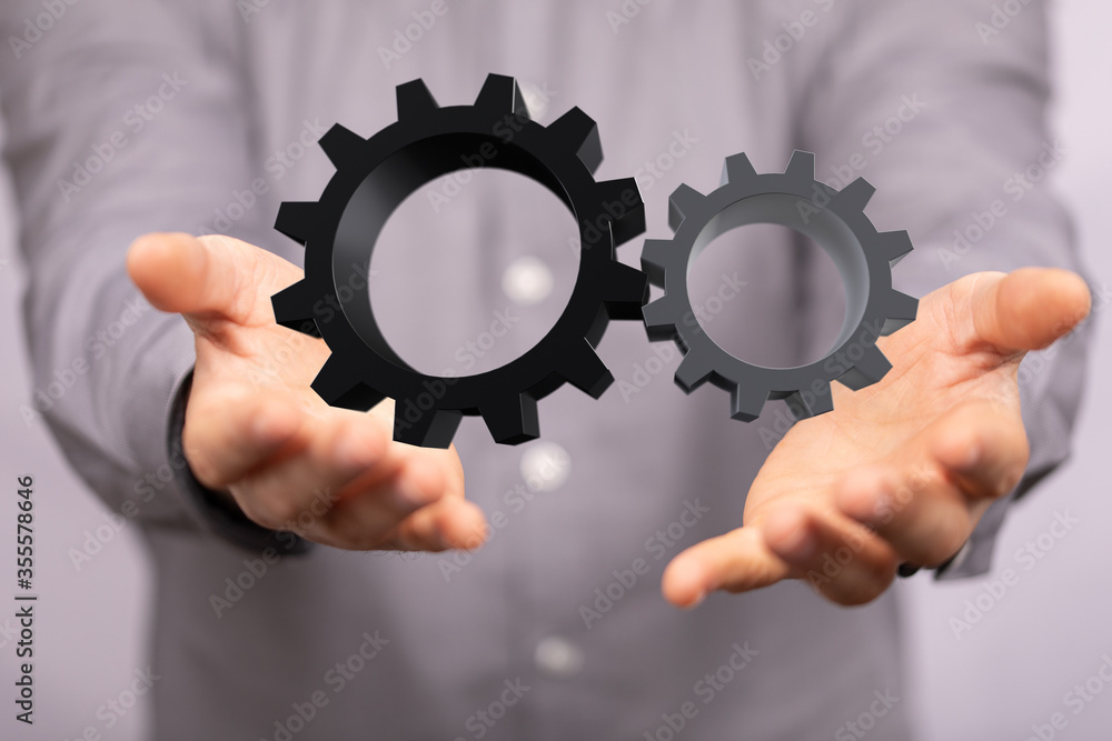 Gear With Success Concept digital. Gear With Success Concept digital.