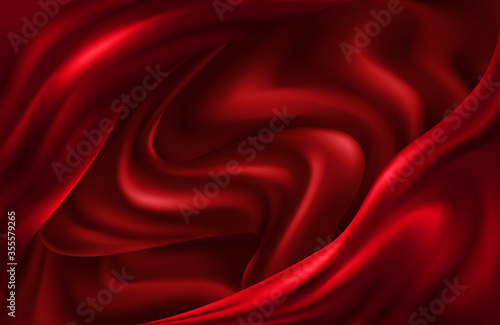Red background of swirling waves of cherry juice