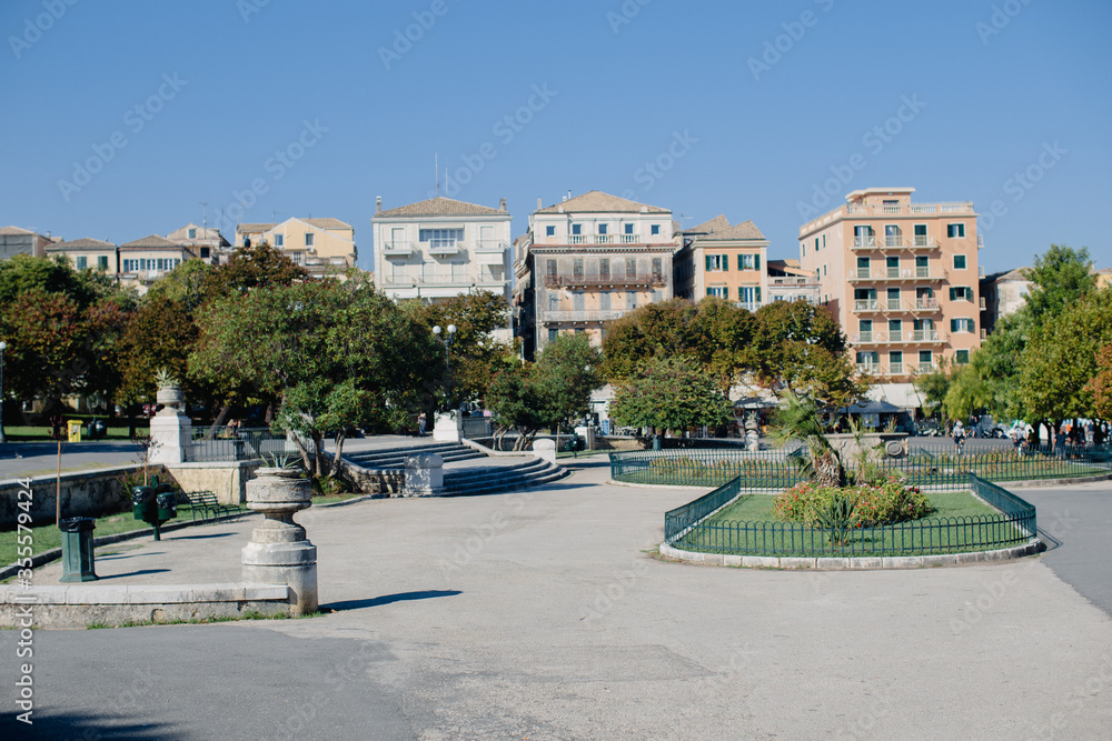 Obraz premium square in the city of Corfu