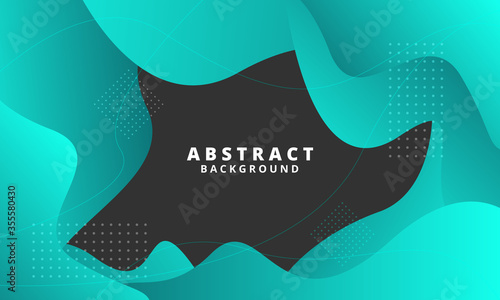 Abstract blue liquid wave background. Gradient abstract banner with flowing liquid shapes. Template for the design of a website landing page or background. Eps10 vector