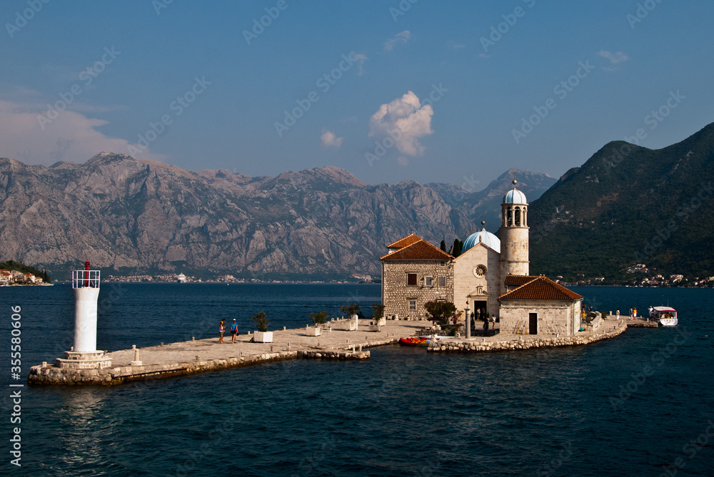 The Church is located on the island in the Bay of the Mediterranean