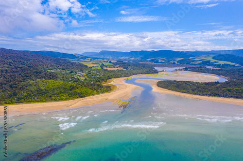 Tahakopa bay at Caitlins region of New Zealand photo