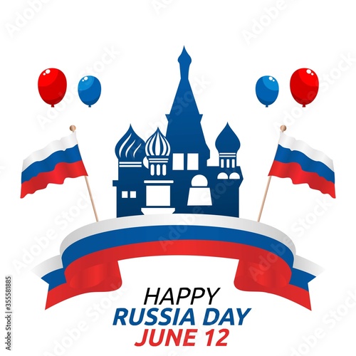 Wallpaper Mural Happy Russia Day Vector Illustration Torontodigital.ca