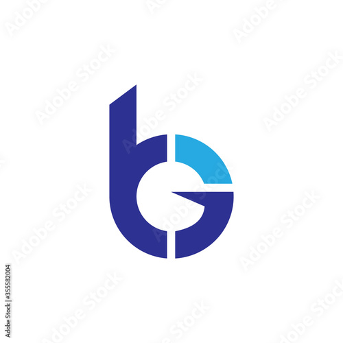 MODERN BG LETTER LOGO TEMPLATE VECTOR. GOOD USE FOR BUSINESS BRANDING IDENTITY.