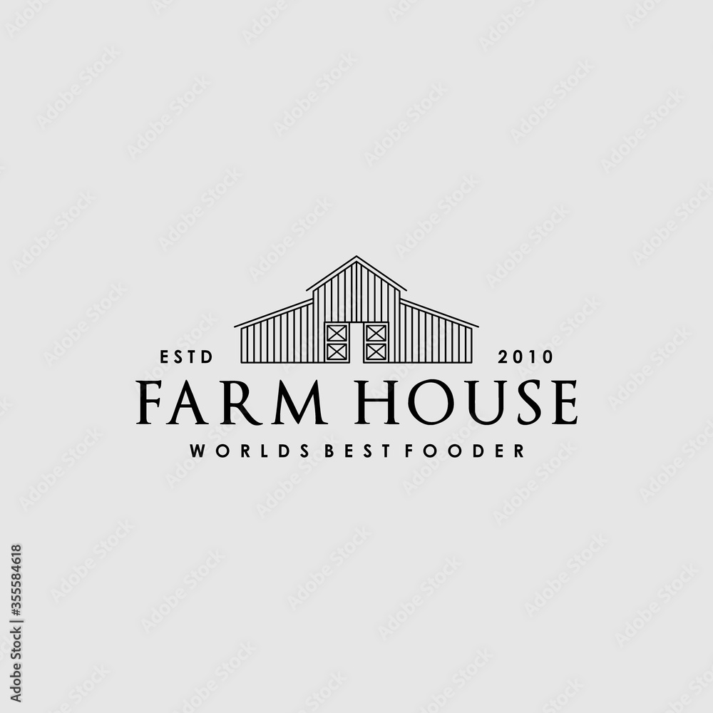 Set of Badge Farmhouse Nature Logo Design Stock Vector - Illustration of  logo, emblem: 231359353