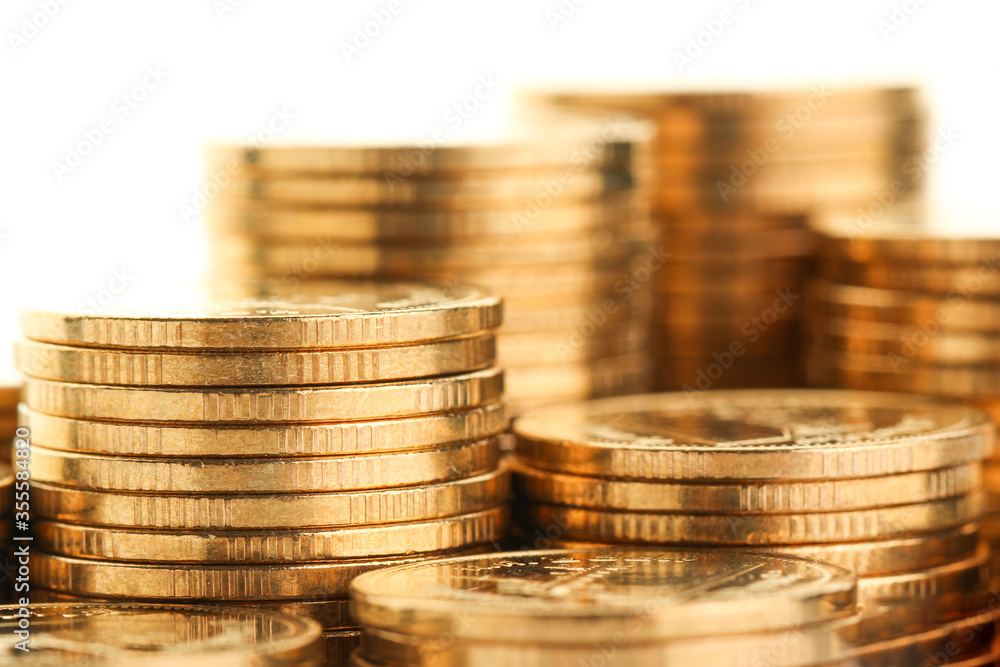 Rows of coins, used for banking and finance concept Rows of coins, used for banking and finance concept