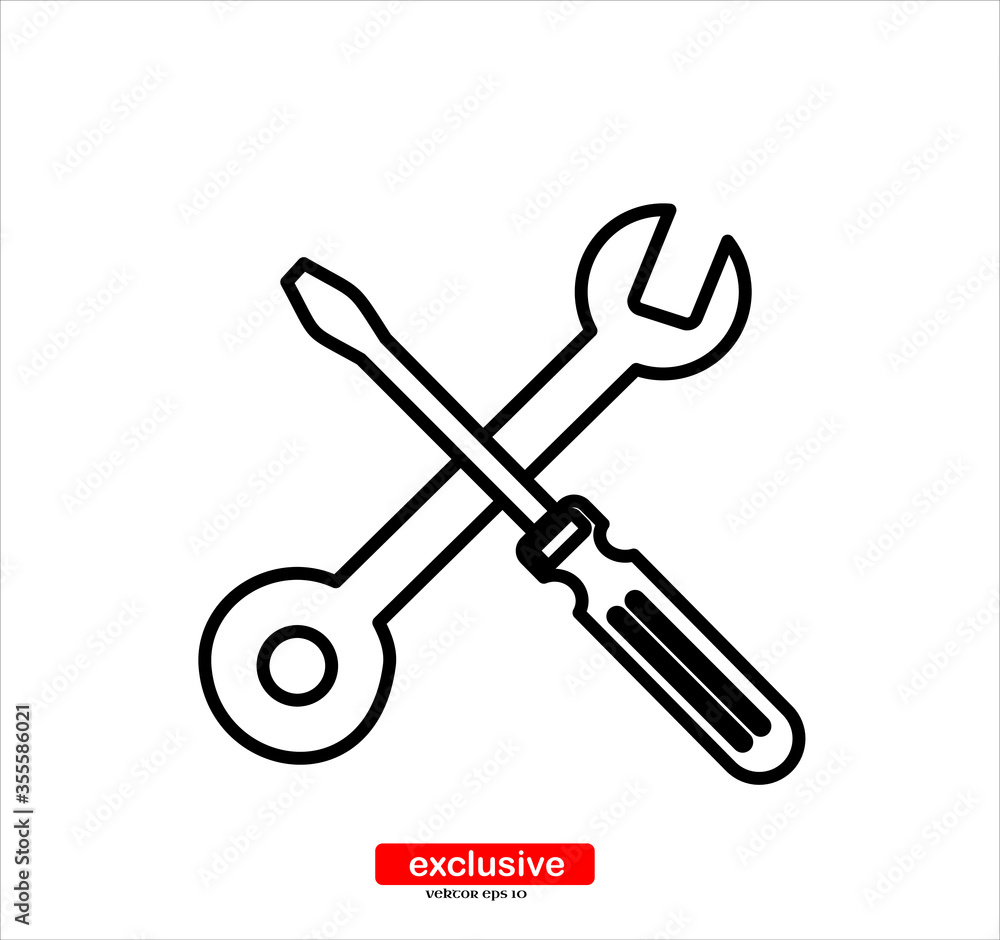 wrench icon.Flat design style vector illustration for graphic and web design. wrench icon.Flat design style vector illustration for graphic and web design.