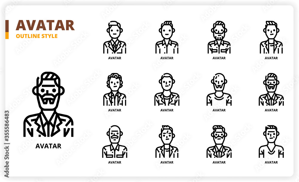 Avatar icon set Avatar icon set