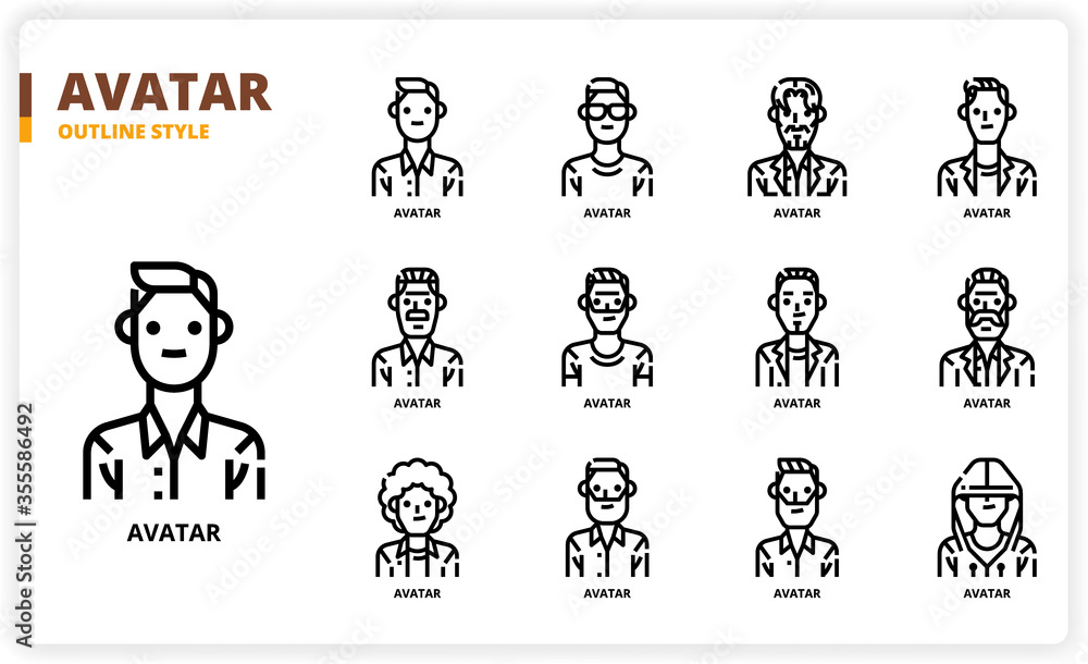 Avatar icon set Avatar icon set