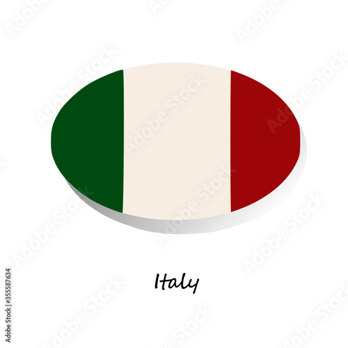 The flag of Italy's national. For banner, tempate, icon, media.