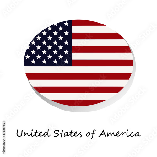 The flag of America's national/USA. For banner, tempate, icon, media.
