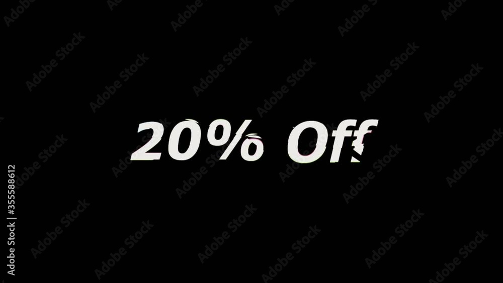 Sale promotion message with glitch effect animation for sale promotion advertising Sale promotion message with glitch effect animation for sale promotion advertising