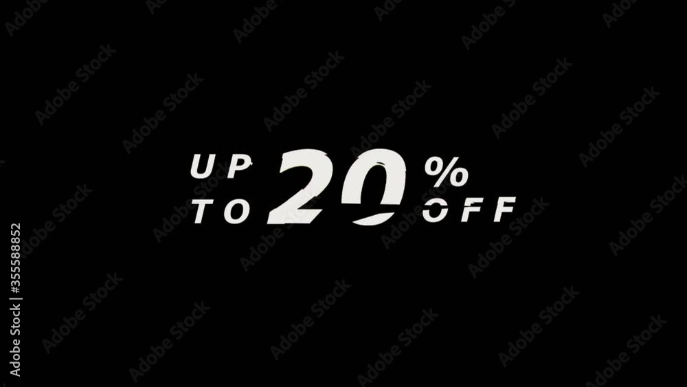 Sale promotion message with glitch effect animation for sale promotion advertising Sale promotion message with glitch effect animation for sale promotion advertising