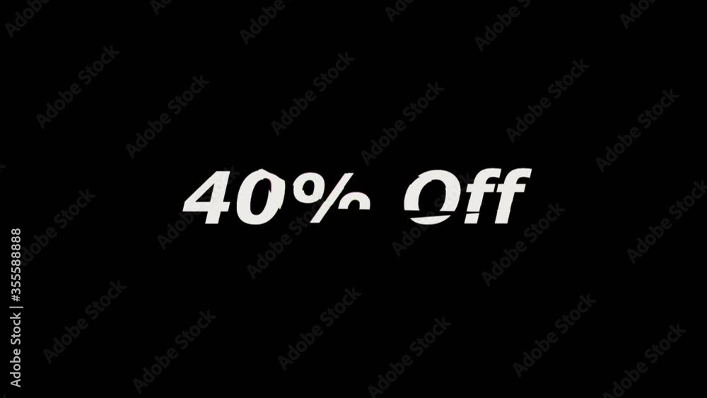 Sale promotion message with glitch effect animation for sale promotion advertising Sale promotion message with glitch effect animation for sale promotion advertising