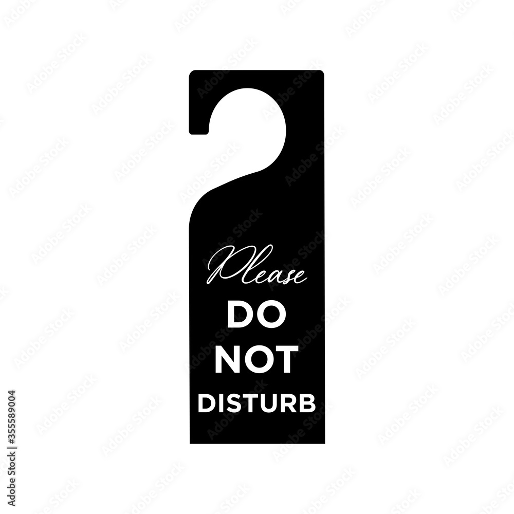 Please do not disturb hotel sign icon Please do not disturb hotel sign icon