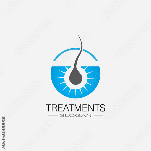 Hair treatments icon illustration