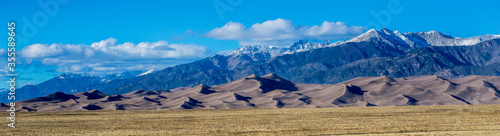 Panorama of Great Sand Dunes National Park in Colorado, USA photo