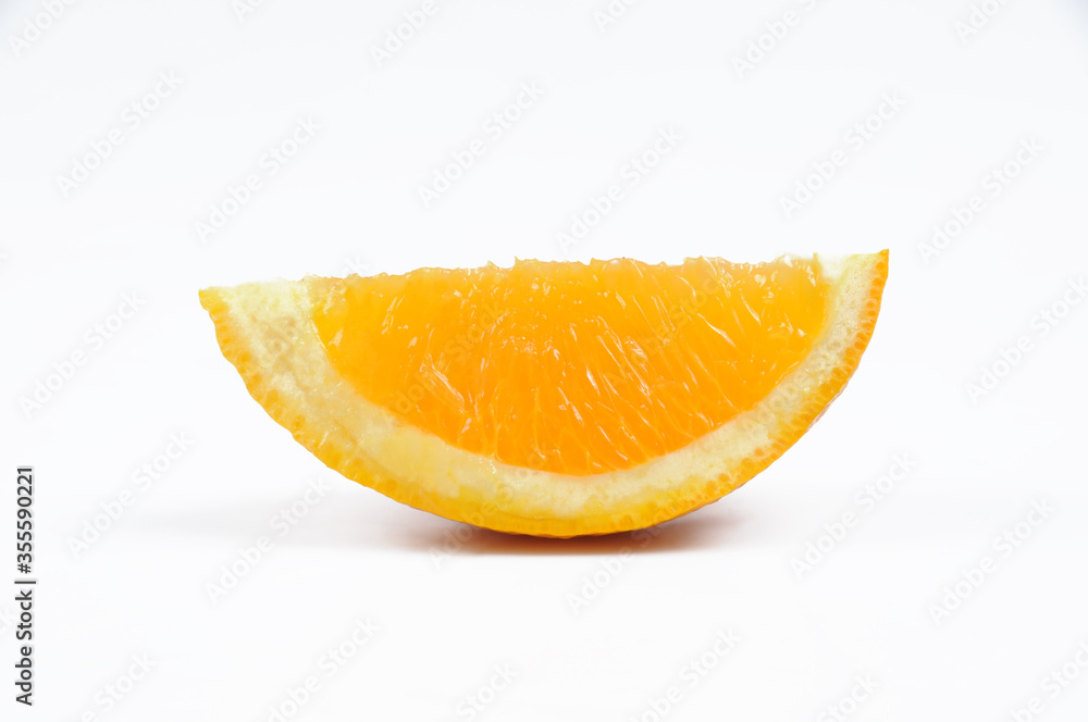orange slice on white background orange slice on white background