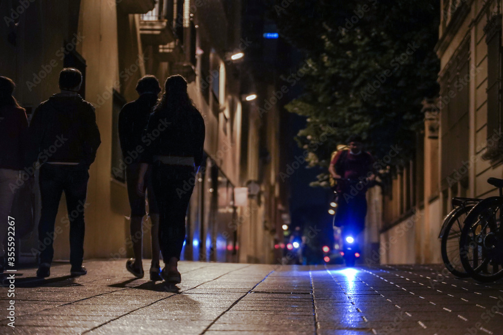 People on street during Coronavirus pandemic.Spain People on street during Coronavirus pandemic.Spain