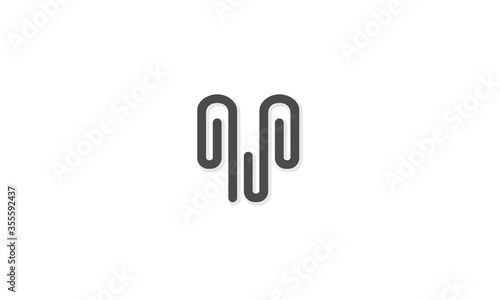 logo initial M clip