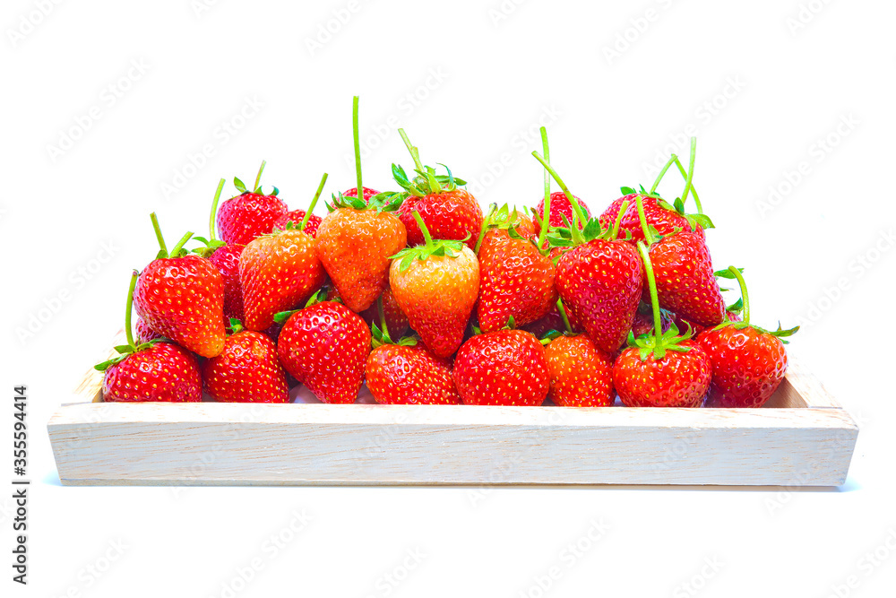 Fresh ripe strawberries on a white background. Fresh ripe strawberries on a white background.