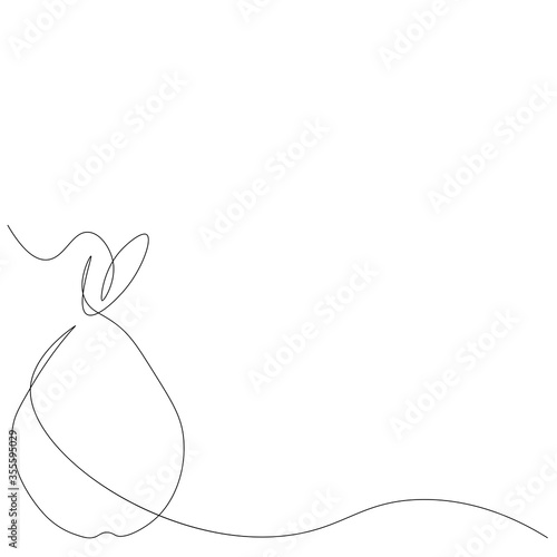 Summer background. Fruit pear vector illustration
