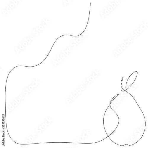Summer background. Fruit tree pear vector illustration