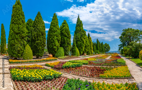 Botanical garden of Balchik palace in Bulgaria photo