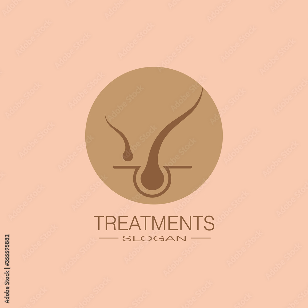 Hair treatments icon illustration Hair treatments icon illustration