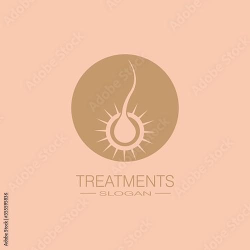 Hair treatments icon illustration