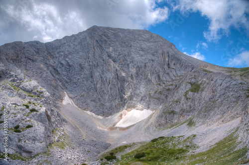 Vihren peak at Pirin national park is second highest peak in Bulgaria photo