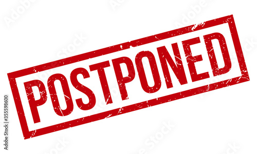 Postponed Rubber Grunge Stamp Seal Vector Illustration