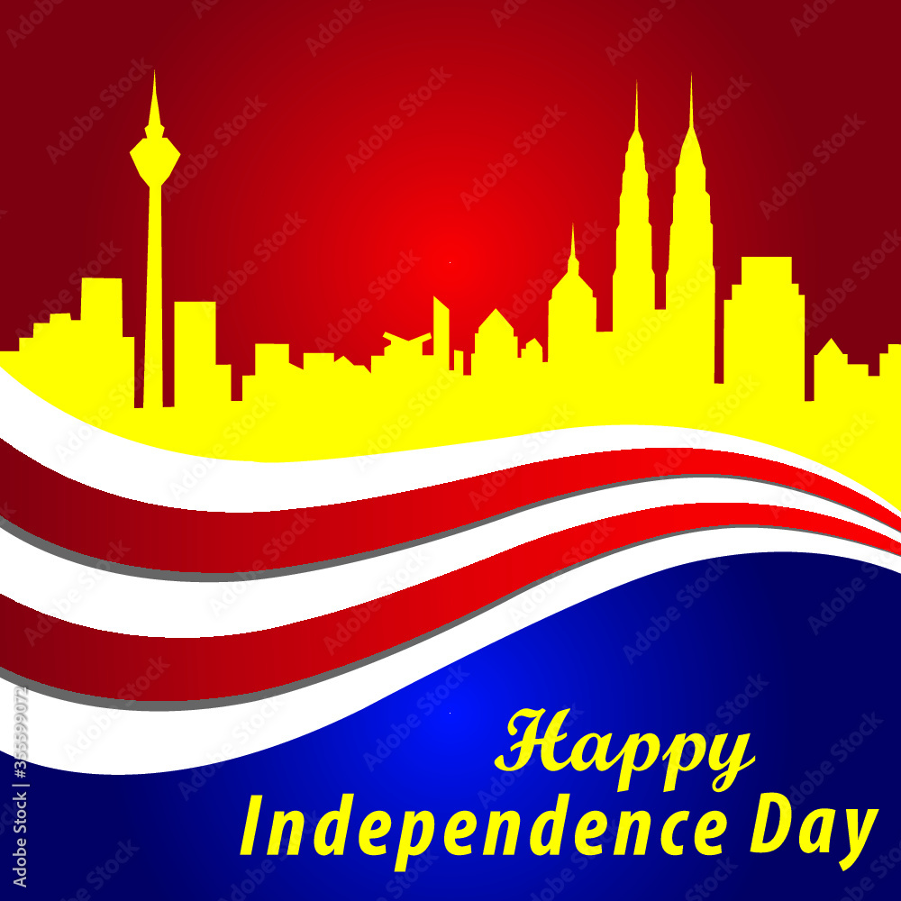 Obraz premium Malaysia Independence Day Vector banner