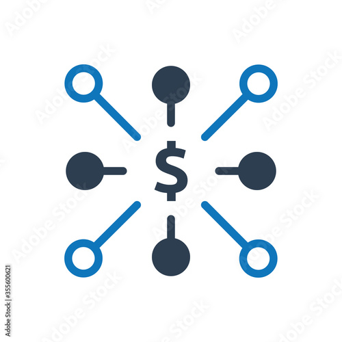 Financial network icon