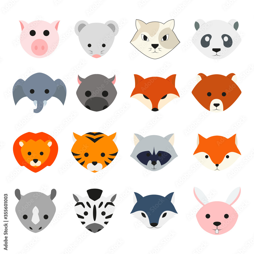 Fototapeta premium ANIMAL ICONS COLLECTION