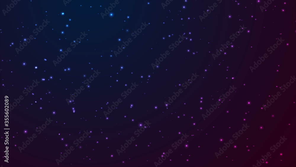 Fototapeta premium Colorful abstract neon bokeh particles background