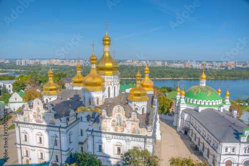 Aerial view of Kiev Pechersk lavra in Kiev, Ukraine photo