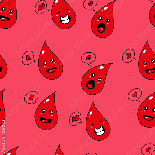 BLOOD MASCOT SEAMLESS PATTERNS