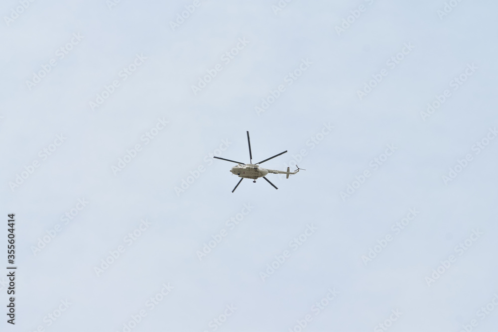 High-flying helicopter Mi-8 (NATO reporting name: Hip) is a medium twin-turbine helicopter, originally designed by the Soviet Union High-flying helicopter Mi-8 (NATO reporting name: Hip) is a medium twin-turbine helicopter, originally designed by the Soviet Union
