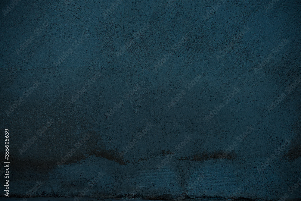 Beautiful abstract grunge decorative navy blue dark wallpaper. - obrazy, fototapety, plakaty 