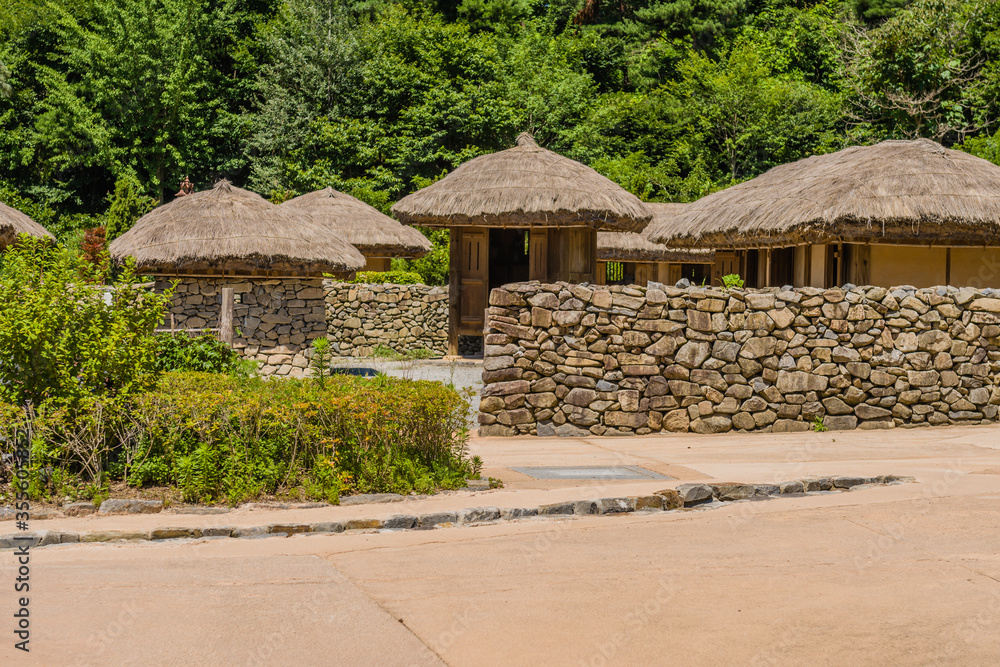 Fototapeta premium Buildings of traditional Korean village
