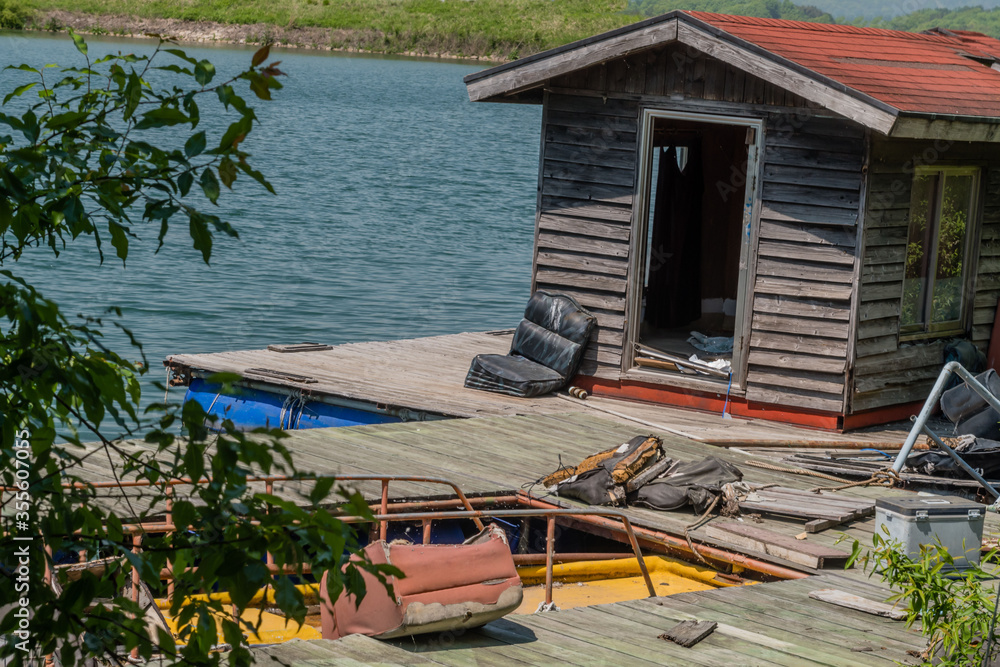 Old abandoned fishing shack Old abandoned fishing shack