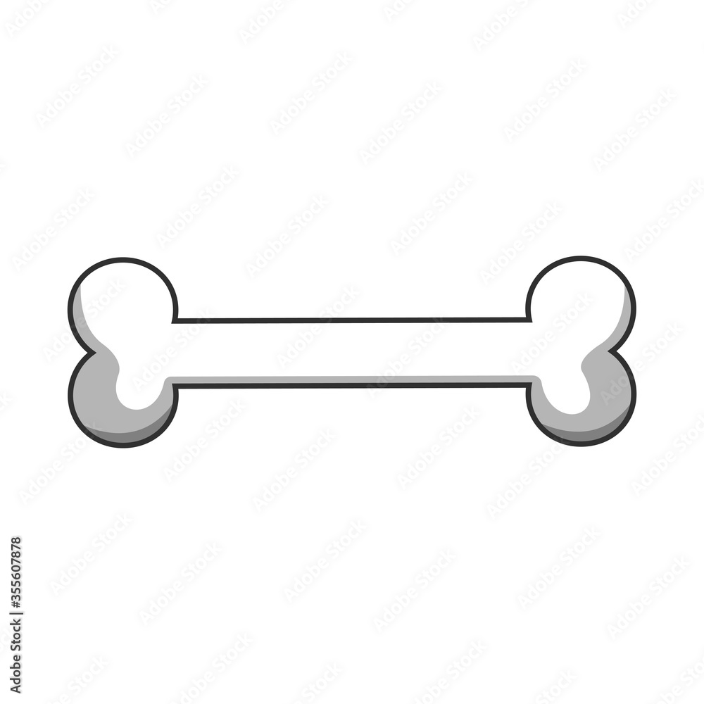 White bone illustration. isolated on white background White bone illustration. isolated on white background