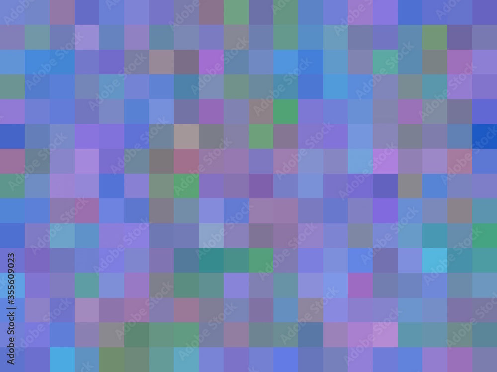 geometric square pixel pattern abstract in purple blue pink