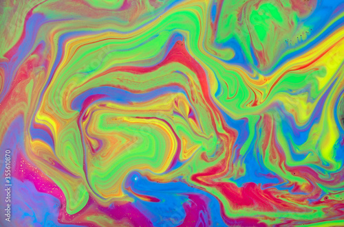 Marble bright pattern with copyspace. Rainbow bright background.