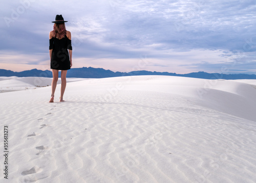 Woman exploring the beach