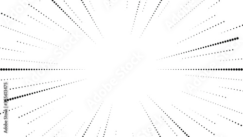 Radiating dots in Circle Form .  Vector Illustration . Abstract Geometric ,Striped background