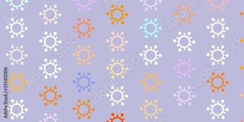 Light Blue, Yellow vector template with flu signs.