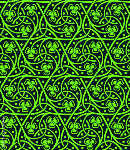 seamless pattern with shamrock