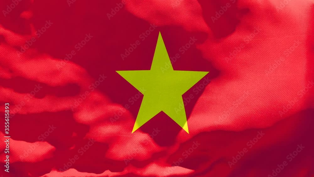 The national flag of Vietnam is flying in the wind The national flag of Vietnam is flying in the wind
